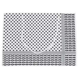 Bolsa De Regalo Grande Keffiyeh blanco y negro palestino