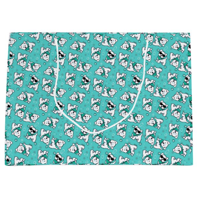 Bolsa De Regalo Grande KiniArt Cutieface Westies (Anverso)