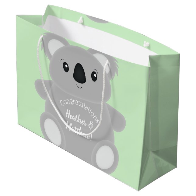 Bolsa De Regalo Grande Koala Bear Baby Shower (Angulo reverso)