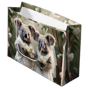 Bolsa De Regalo Grande Koala Bears Ama A Los Bodas Blancos,