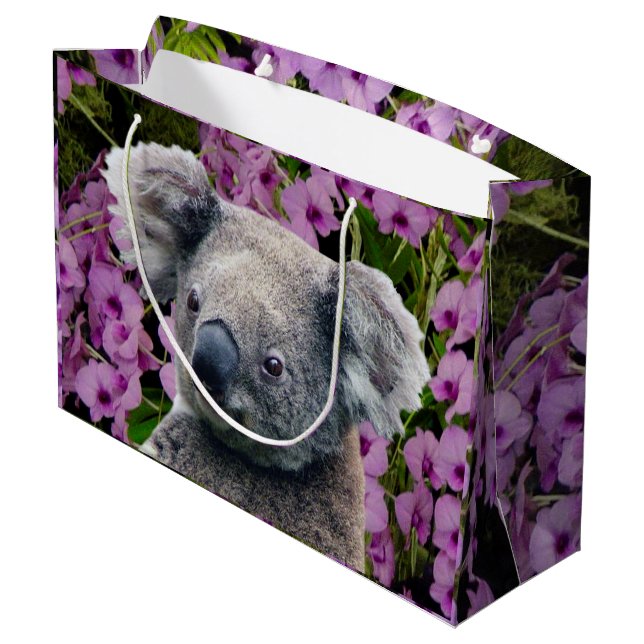 Bolsa De Regalo Grande Koala y orquídeas (Angulo reverso)