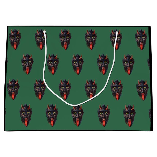 Bolsa De Regalo Grande Krampus verde (Anverso)