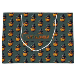 Bolsa De Regalo Grande Kürbishexe im Katzenkostüm - 