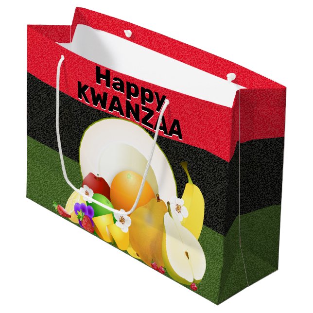Bolsa De Regalo Grande Kwanzaa Fruit Cornucopia (Angulo Anverso)
