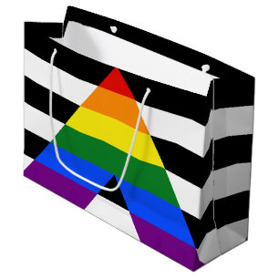 Bolsa De Regalo Grande La bandera de aliado heterosexual de SlipperyJoe c