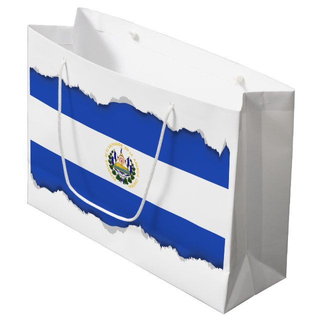 Bolsa De Regalo Grande La bandera de El Salvador (Angulo Anverso)