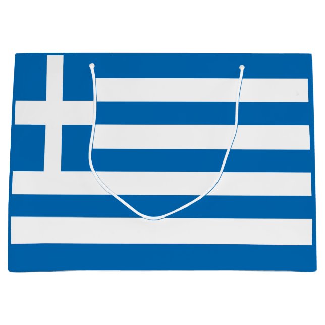 Bolsa De Regalo Grande La bandera nacional de Grecia (Anverso)