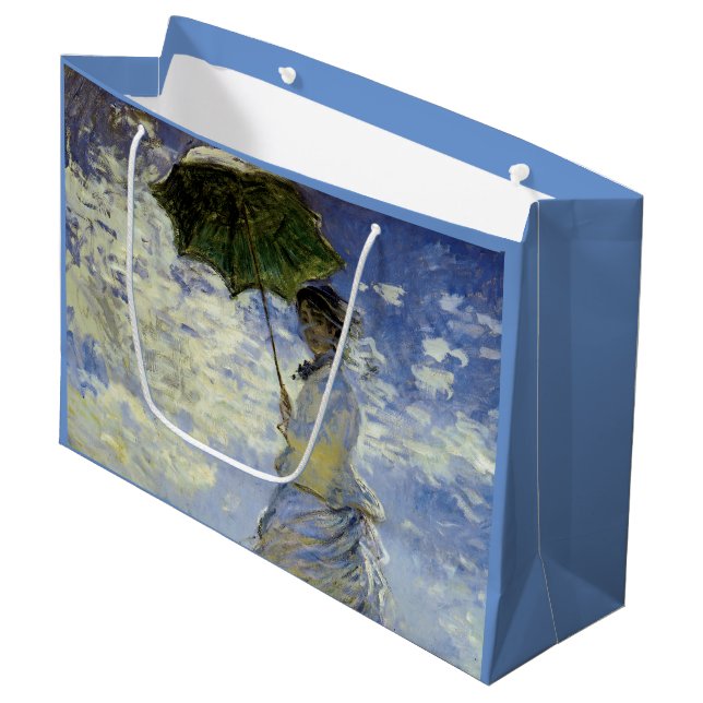 Bolsa De Regalo Grande La caminata, la dama con una sombrilla (Angulo Anverso)