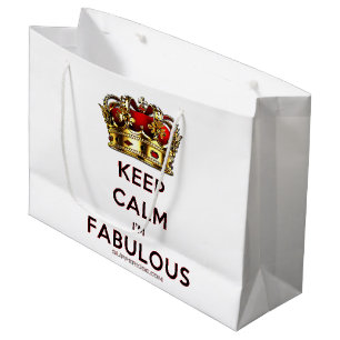 Bolsa De Regalo Grande La corona dorada roja de SlipperyJoe's mantén la c