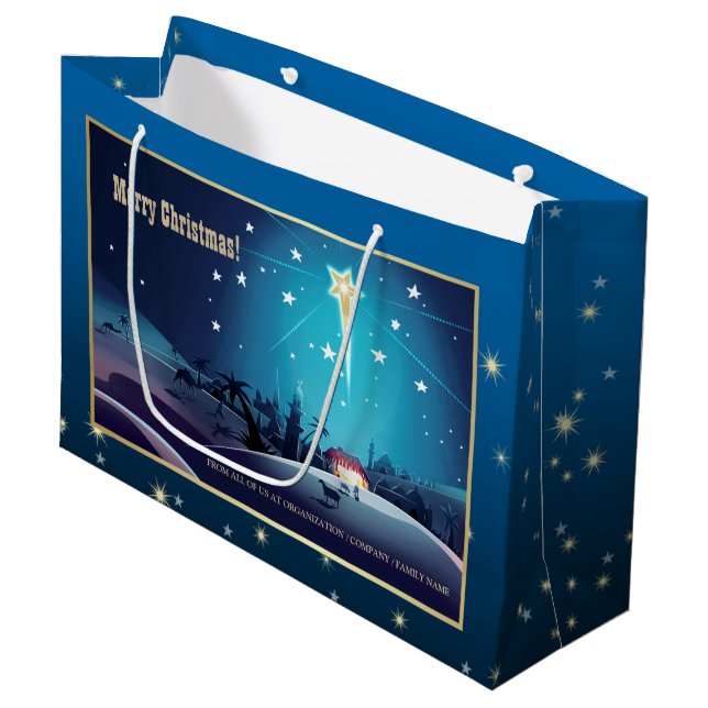 Bolsa De Regalo Grande La Estrella de Belén. Navidades personalizados (Angulo Anverso)