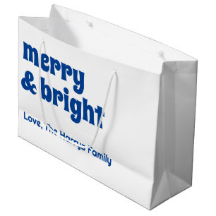 Bolsa De Regalo Grande La familia de los Navidades Minimalistas merry y b