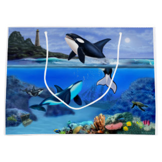 Bolsa De Regalo Grande La familia de orcas