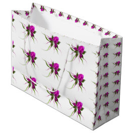 Bolsa De Regalo Grande La flor del vector tejó el bolso grande del regalo