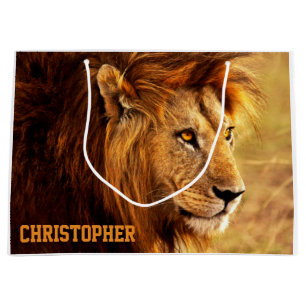 Bolsa De Regalo Grande La fotografía noble del león