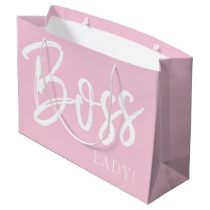 Bolsa De Regalo Grande La jefa moderna de moda, señora, cita el guión r