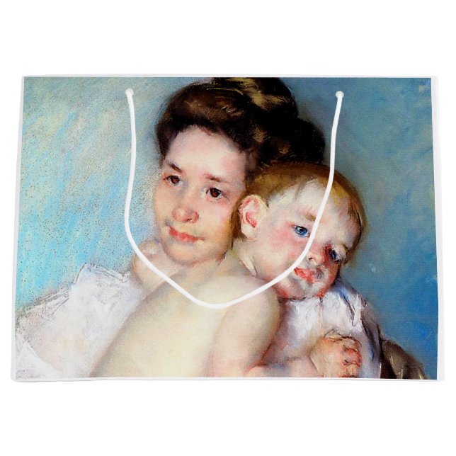 Bolsa De Regalo Grande La joven madre, Cassatt (Anverso)