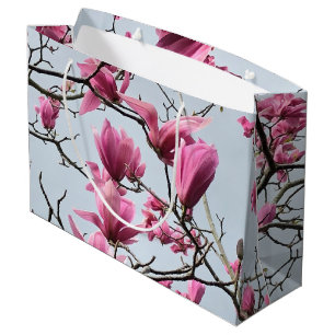 Bolsa De Regalo Grande La magnolia rosada elegante florece Hanami