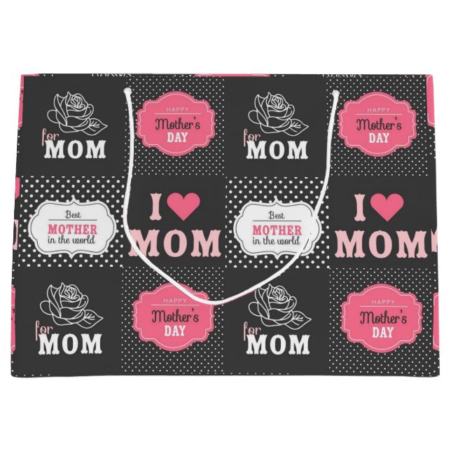 Bolsa De Regalo Grande La mejor madre del mundo (Anverso)