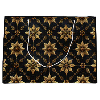 Bolsa De Regalo Grande La Navidad Elegante - Flor
