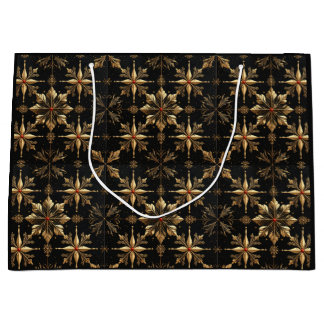 Bolsa De Regalo Grande La Navidad Elegante - Negro