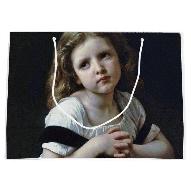 Bolsa De Regalo Grande La oración, Bouguereau (Anverso)