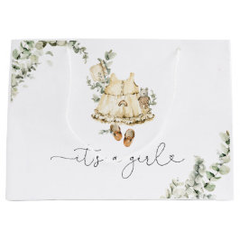 Bolsa De Regalo Grande La ropa de vivero Eucalyptus boho es un chica