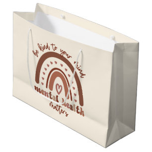 Bolsa De Regalo Grande La Salud Mental Del Boho Arcoiris Sea Amable Con S