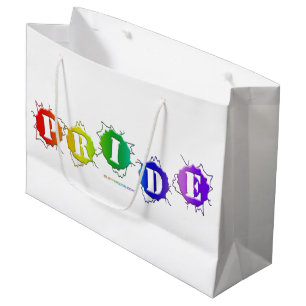 Bolsa De Regalo Grande La señal de orgullo de colores arcoíris de Slipper