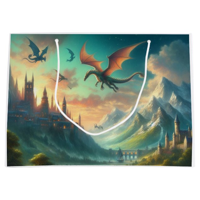 Bolsa De Regalo Grande La tierra del dragón (Anverso)
