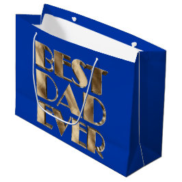 Bolsa De Regalo Grande La tipografía con elegancia de oro azul mejor padr