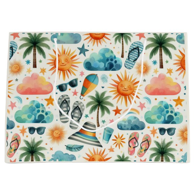Bolsa De Regalo Grande La vida es una playa (Anverso)