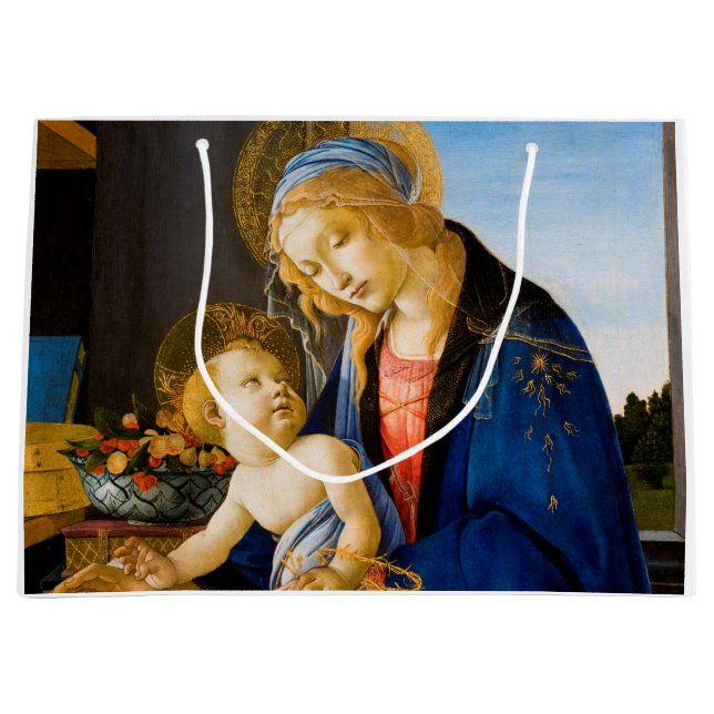 Bolsa De Regalo Grande La Virgen y el Niño, Sandro Botticelli (Anverso)