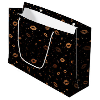 BOLSA DE REGALO GRANDE LABIOS LUSH DE HALLOWEEN DE COBRE NEGRO