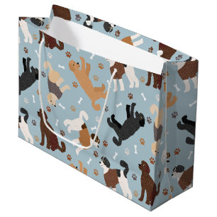Bolsa De Regalo Grande Labradoodle / Goldendoodle Bones y Pastas