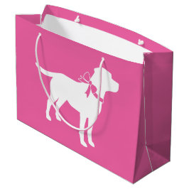Bolsa De Regalo Grande Labrador Dog Baby Shower Pink Chica Lab