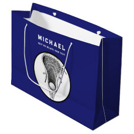 Bolsa de regalo grande Lacrosse Blue personalizada