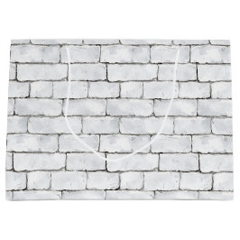 Bolsa De Regalo Grande Ladrillos Blancos
