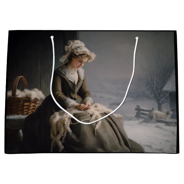 Bolsa De Regalo Grande Lana de picado (Anverso)