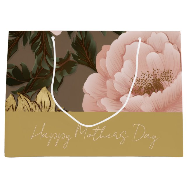 Bolsa De Regalo Grande Large Oversized Floral (Anverso)