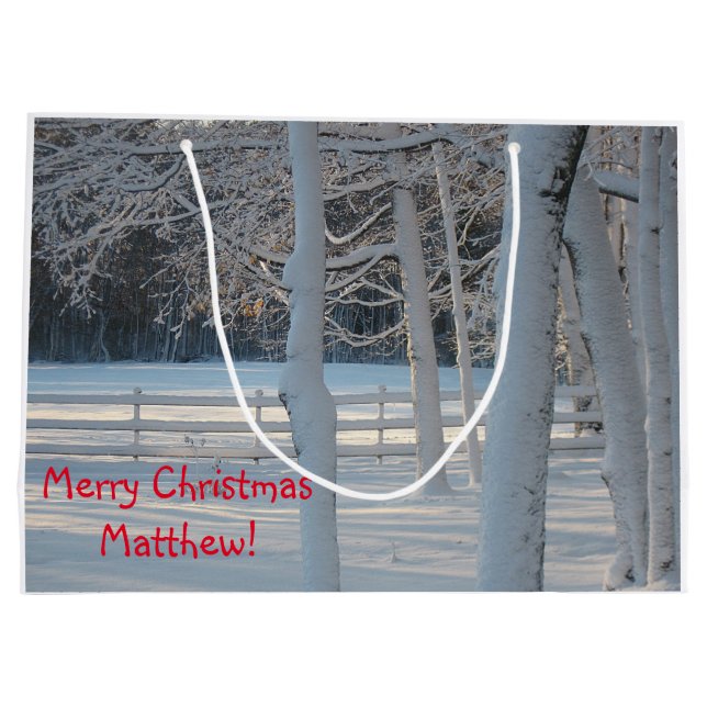 Bolsa De Regalo Grande Las escenas del país navideño (Reverso)