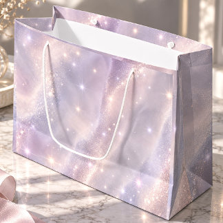 Bolsa De Regalo Grande Lavanda Brillo Celestial Elegante