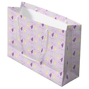 Bolsa De Regalo Grande Lavender Easter 4º cumpleaños