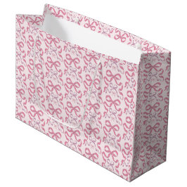 Bolsa De Regalo Grande Lazo Estético Rosa de Niña Linda