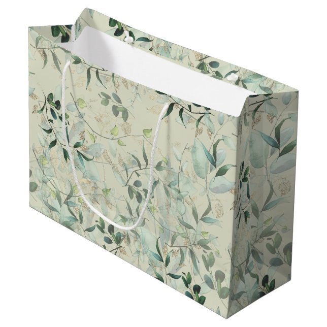 Bolsa De Regalo Grande Leafy Mystique Pale Celadon (Angulo Anverso)