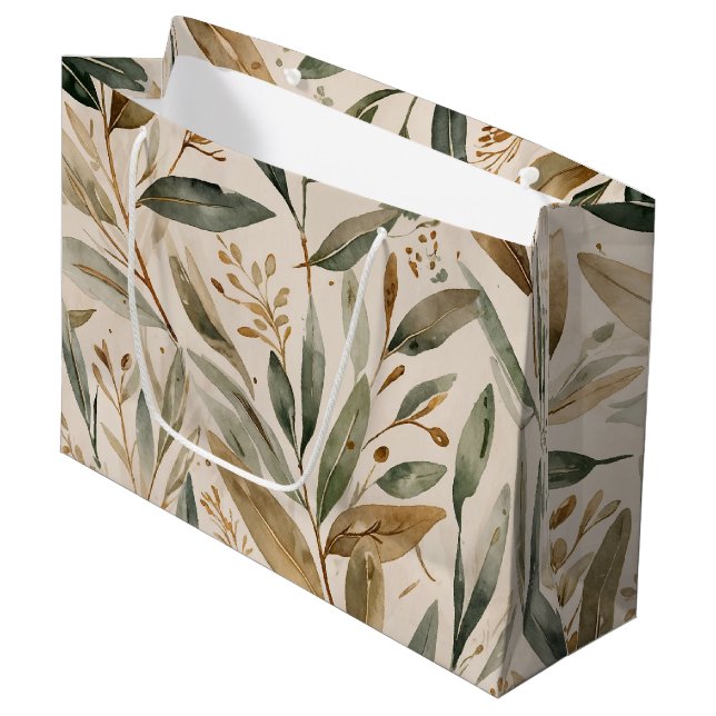 Bolsa De Regalo Grande Leaves  (Angulo Anverso)