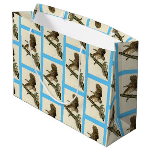 Bolsa De Regalo Grande Lechuza Barrada, los pájaros de América de John Ja
