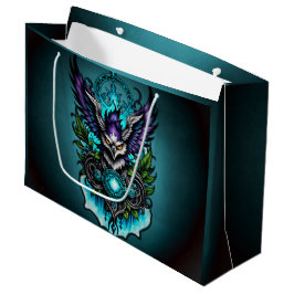 Bolsa De Regalo Grande Lechuza con elementos mágicos.