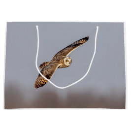 Bolsa De Regalo Grande Lechuza de corta duración en las praderas de Shawa