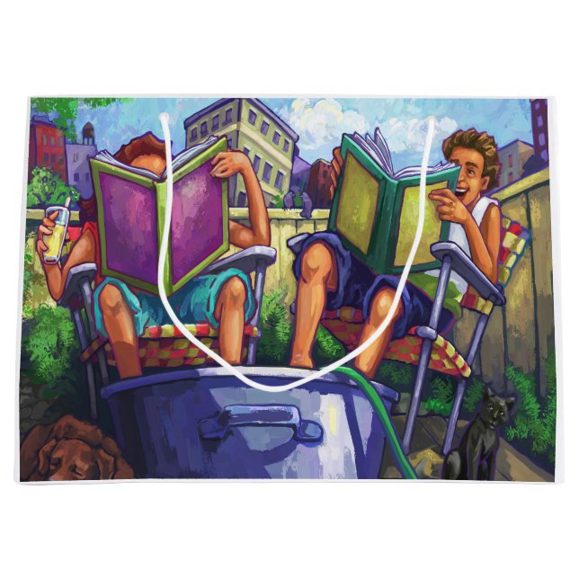 Bolsa De Regalo Grande Lectura en verano (Anverso)