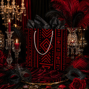 Bolsa De Regalo Grande Legado en Patrimonio Africano Rojo